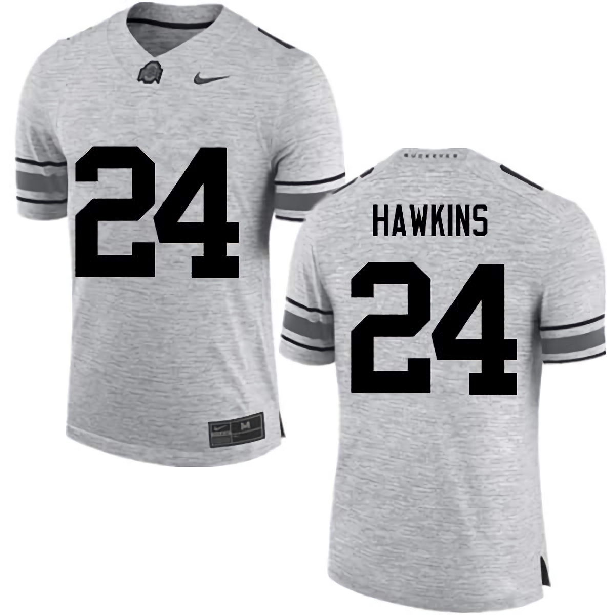 Kierre Hawkins Ohio State Buckeyes Men's NCAA #24 Nike Gray College Stitched Football Jersey VQA4756KO